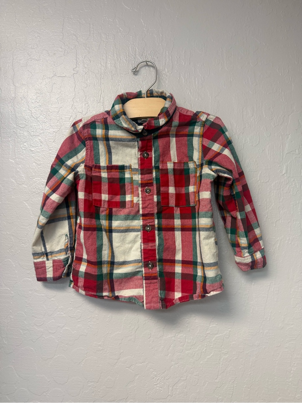 $23 ADD ON blue rooster boys’ plaid button-down shirt 4Y‎ zara janie and jack